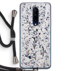 Gespikkelde marmer: OnePlus 7 Pro Transparant Hoesje met koord