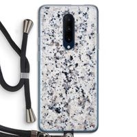Gespikkelde marmer: OnePlus 7 Pro Transparant Hoesje met koord