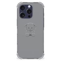 iPhone 16 Pro Stevig | Bumper Hoesje | Grijs Baby Olifant