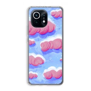 Roze wolken met vogels: Xiaomi Mi 11 Transparant Hoesje