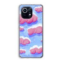 Roze wolken met vogels: Xiaomi Mi 11 Transparant Hoesje