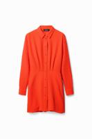 Korte overhemdjurk textuur - RED - S