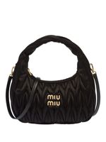 Miu Miu mini sac porté épaule Wander matelassé - Noir - thumbnail