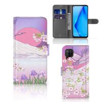 Huawei P40 Lite | Telefoonhoesje | Met pasjeshouder | Bird Flying