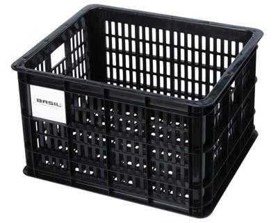 Basil fietskrat m - medium - 29.5 liter - zwart
