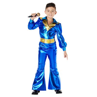 Kostuum Dancing King Kind Blauw