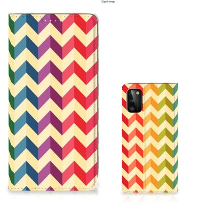 Samsung Galaxy A41 | Hoesje met Magneet | Zigzag Multi Color Samsung Galaxy A41 | Hoesje met Magneet | Zigzag Multi Color