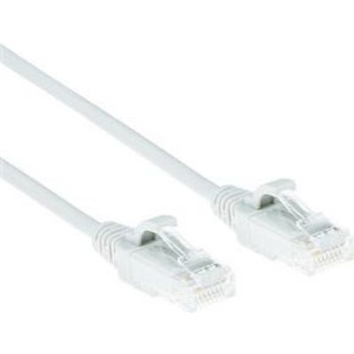 ACT Witte 0,5 meter LSZH U/UTP CAT6 datacenter slimline patchkabel snagless met RJ45 connectoren