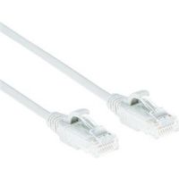 ACT Witte 0,5 meter LSZH U/UTP CAT6 datacenter slimline patchkabel snagless met RJ45 connectoren