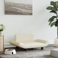 VidaXL Hondenmand 70x45x28 cm kunstleer crèmekleurig