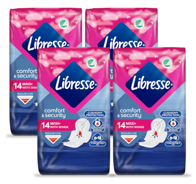 Libresse Comfort & Security Maandverband Maxi Plus Multiverpakking