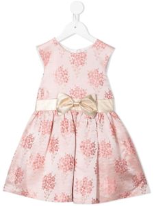 Hucklebones London robe courte en jacquard à fleurs - Rose