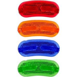 Benson Spaakreflectoren - 4x stuks - gekleurd - fietsreflectoren - extra zichtbaarheid