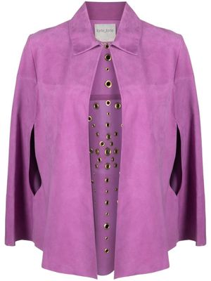 Forte Forte cape en daim à œillets - Violet