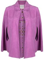 Forte Forte cape en daim à œillets - Violet
