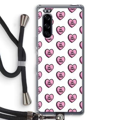 GIRL POWER: Sony Xperia 5 Transparant Hoesje met koord