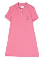 Lacoste Kids robe à patch logo - Rose