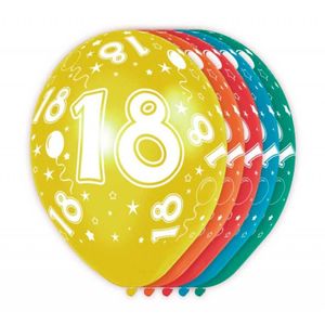 18 Jaar Verjaardag Ballonnen (5st)