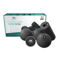 Massagerr® Mini Box - Massage Bal - Duo Massagebal - Mini Foam Roller – Stressbal - Triggerpoint Roller Set – Zwart