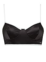 Karl Lagerfeld soutien-gorge satiné à logo brodé - Noir