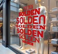 Woorden in cirkel korting sticker