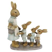 Clayre & Eef Decoratie konijnen 17*7*19 cm 6PR3285 - thumbnail