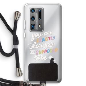 Right Place: Huawei P40 Pro Plus Transparant Hoesje met koord