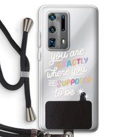 Right Place: Huawei P40 Pro Plus Transparant Hoesje met koord