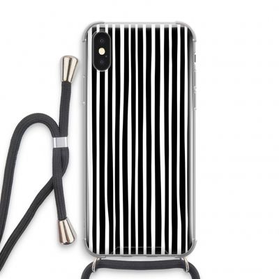 Stripes: iPhone XS Transparant Hoesje met koord