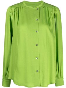 Yves Salomon blouse à fronces - Vert