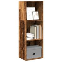Boekenkast 40x30x114 cm bewerkt hout oud houtkleurig