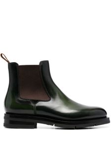 Santoni bottines chelsea à empiècement élastique - Vert