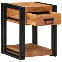 Nachtkastje met lade Bruin 40 x 40 x 50 cm Massief acaciahout