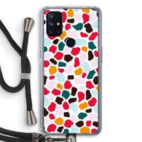 Colored Giraffe: OnePlus Nord N10 5G Transparant Hoesje met koord - thumbnail