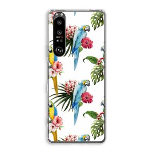 Kleurrijke papegaaien: Sony Xperia 1 III Transparant Hoesje