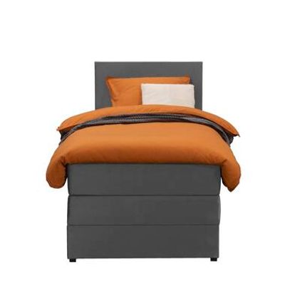 Boxspring met opbergruimte Liv egaal - grijs - 90x200 cm - Leen Bakker