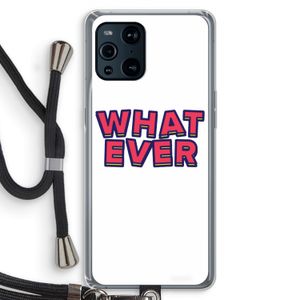 Whatever: Oppo Find X3 Pro Transparant Hoesje met koord