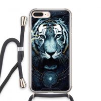 Darkness Tiger: iPhone 8 Plus Transparant Hoesje met koord
