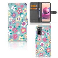 Xiaomi Redmi Note 10S | 10 4G | Poco M5s Hoesje Flower Power | Portemonnee hoesje