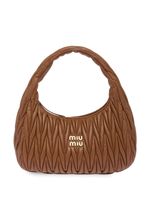 Miu Miu sac porté épaule Wander matelassé - Marron - thumbnail