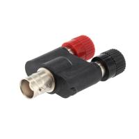 Telegärtner 100023660 Meetadapter BNC-bus - Bus 4 mm, Bus 4 mm Zwart, Rood