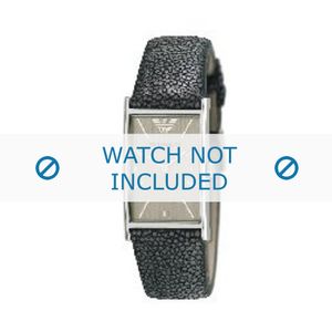 Armani horlogeband AR-2409 Leder Grijs 22mm