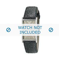 Armani horlogeband AR-2409 Leder Grijs 22mm