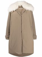 Stella McCartney manteau à col en fourrure artificielle - Tons neutres