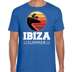 Ibiza zomer t-shirt / shirt Ibiza summer blauw voor heren