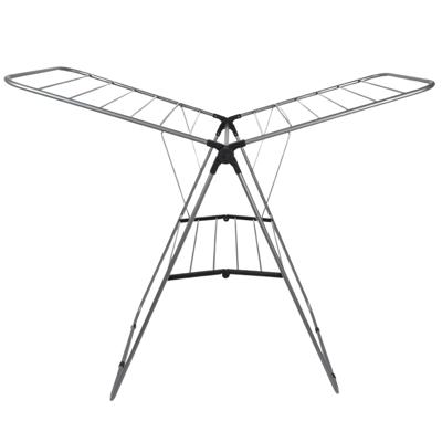 Wasrek/droogrek - grijs - metaal - 136 x 59 x 93 cm - ophangen