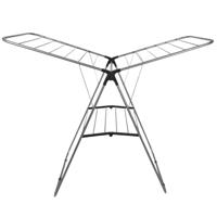 Wasrek/droogrek - grijs - metaal - 136 x 59 x 93 cm - ophangen