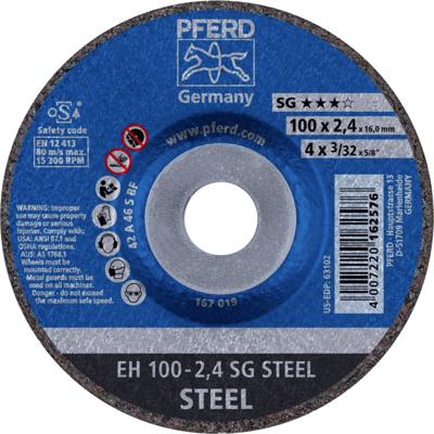 PFERD TOOLS EH 100-2,4 SG STEEL/16,0 61339116 Doorslijpschijf gebogen 100 mm 25 stuk(s) Staal