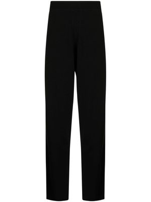 Brioni pantalon en cachemire mélangé à taille élastiquée - Noir
