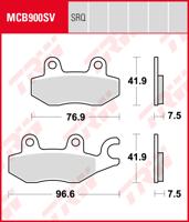 TRW Remblokken, en remschoenen voor de moto, MCB900SV Sinter street
